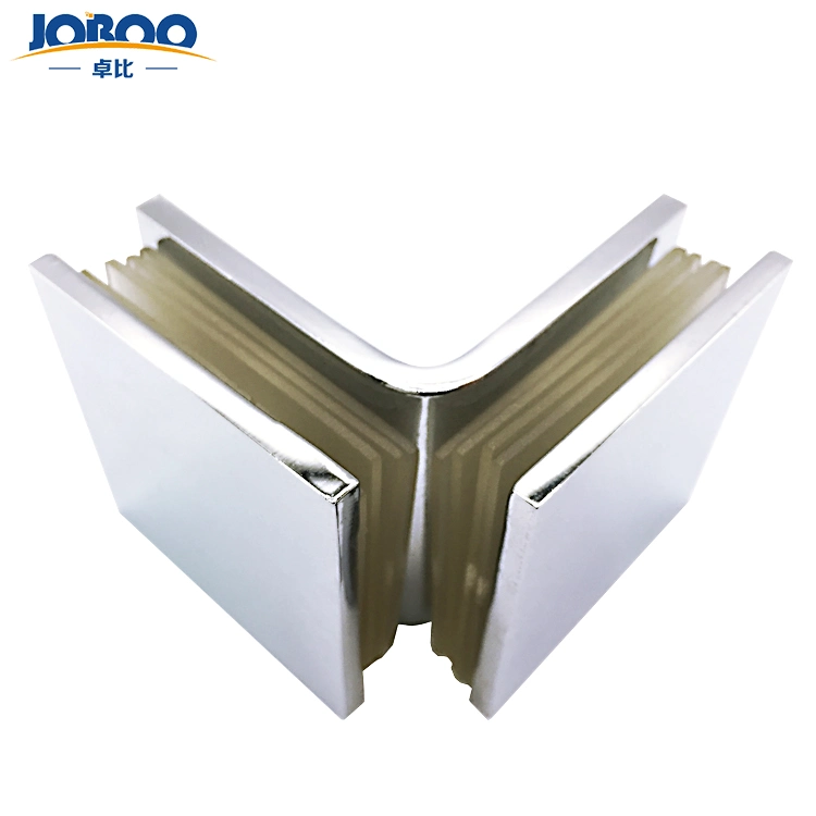 Wholesale/Supplier Metal Square Bilateral Brass 90 Degree Shower Glass Connector Corner Holder Glass Hardware for Sauna