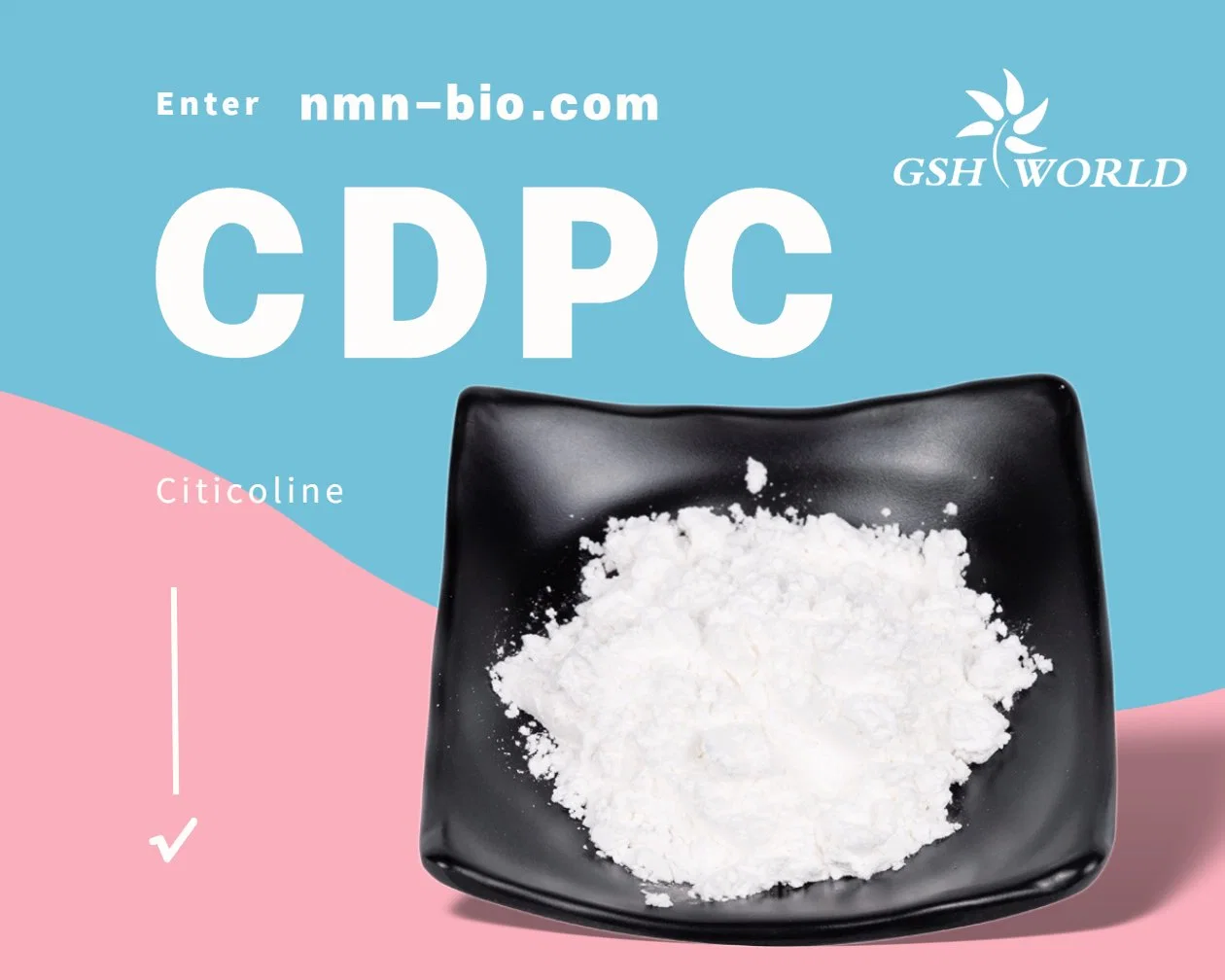 Citicoline 987-78-0 de la poudre de matières premières Citicoline Sodium Cdpc