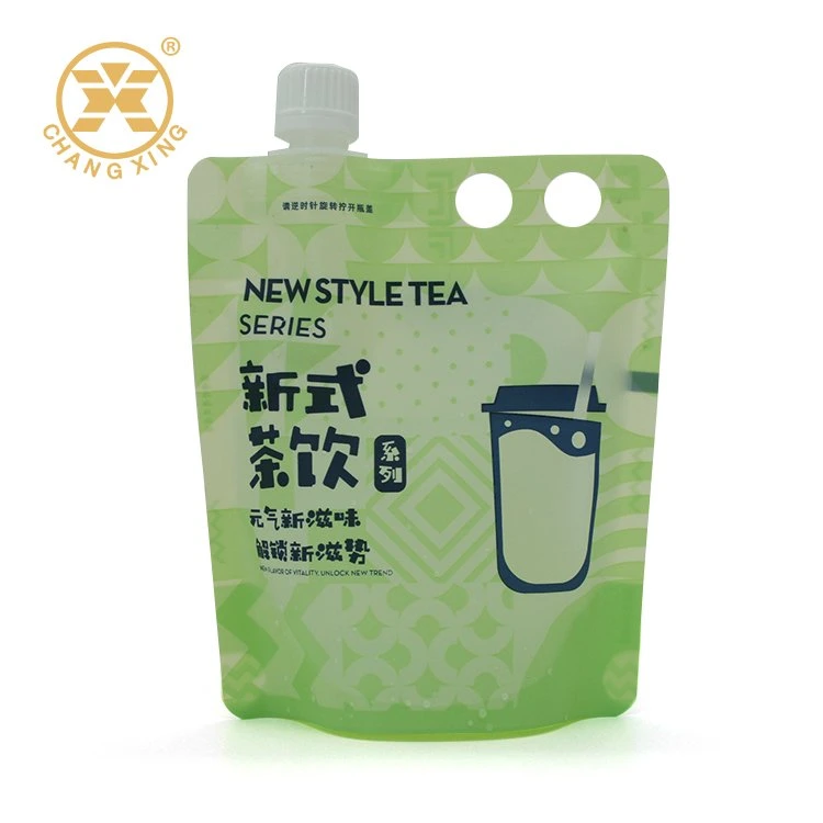 Jugo líquido permanente reutilizable Embalaje de alimentos bebidas té claro Bolsa Descarga de Stand up Pouch