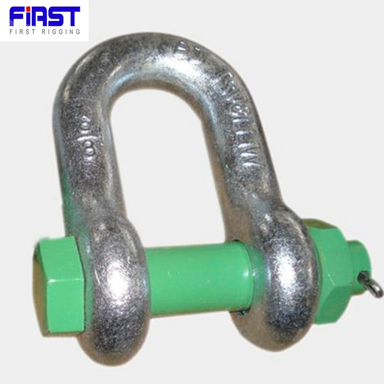 Us Type G2150 Alloy Steel Screw Pin D Shackle for Marine Use