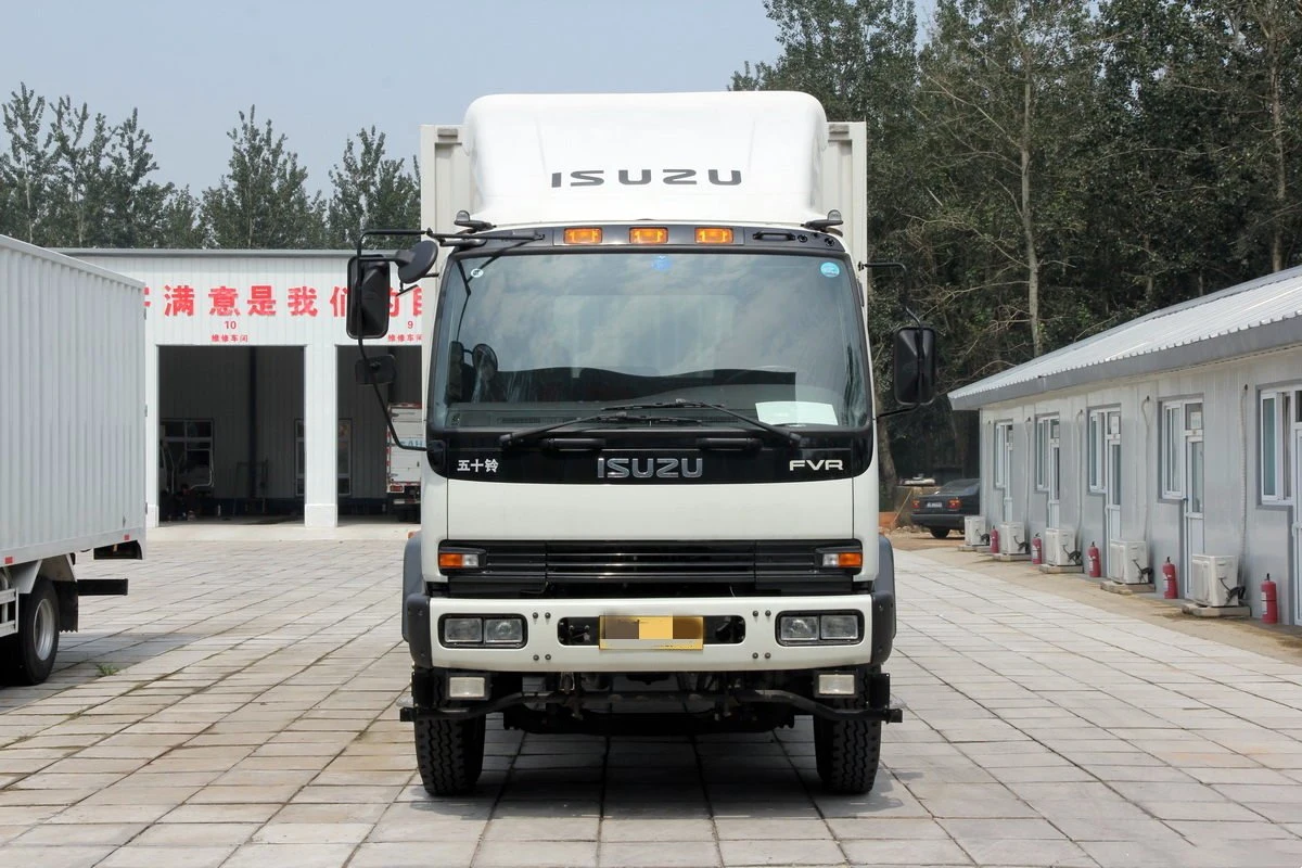 Isu-Zu 4X2 6X4 Heavy Duty 6 Wheels Open on Both Sides Load Cargo Van 10 Tons Box Truck Cargo Truck