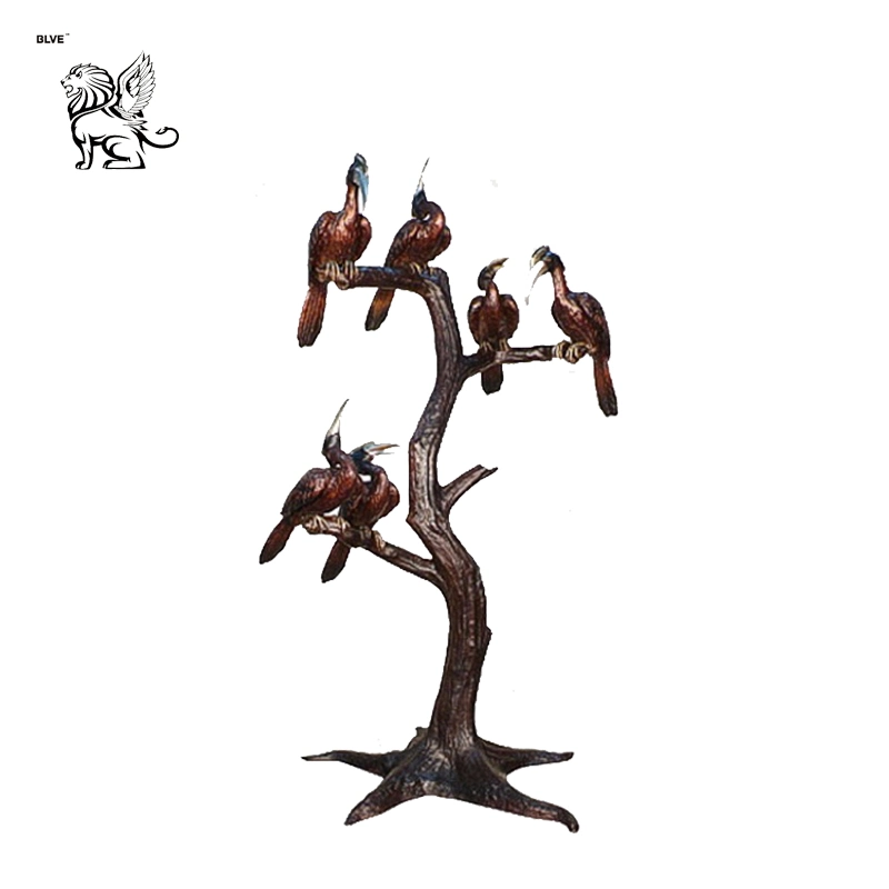 La décoration d'art en métal décore les oiseaux d'animaux pour la vente de bronze sculpture aigrette basc-052