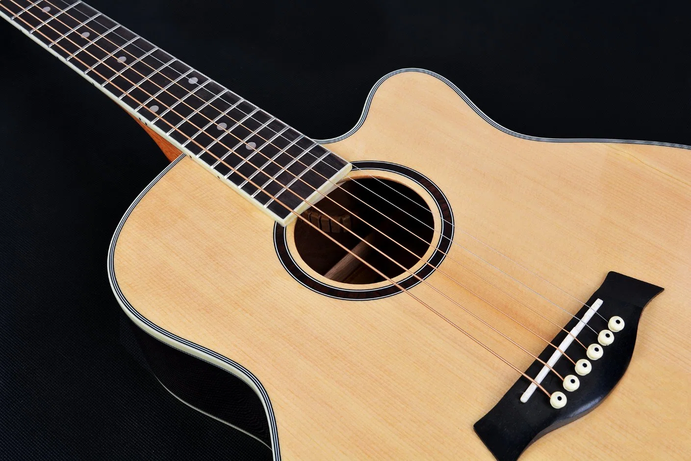 Hot Sale 36 Inch Travel Size Solid Acoustic Guitar for Folk Small Western Guitar Acoustic