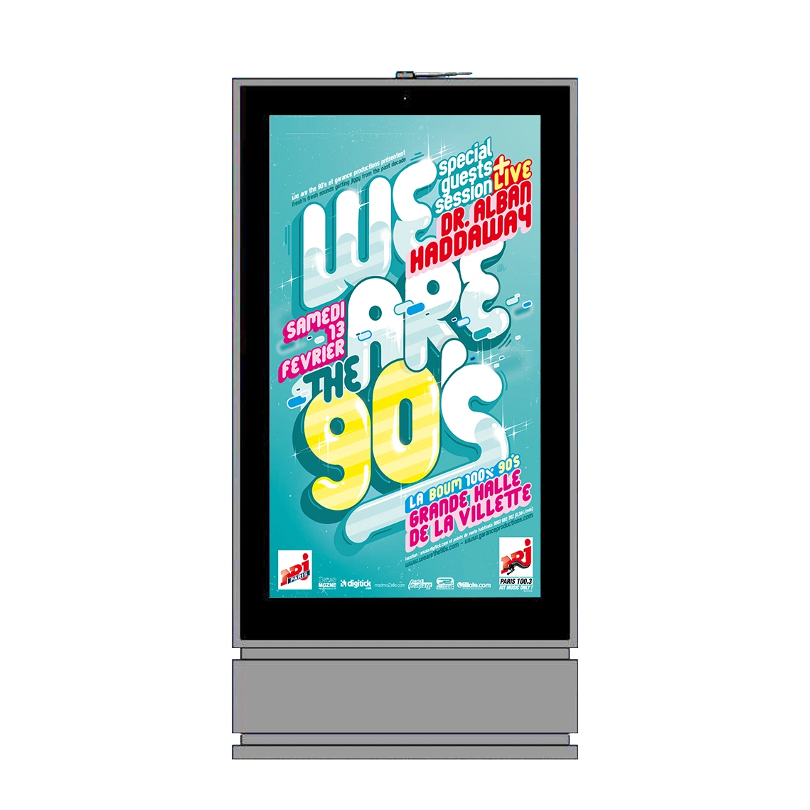 LCD Stand Advertising Display Screens Outdoor Digital Signage