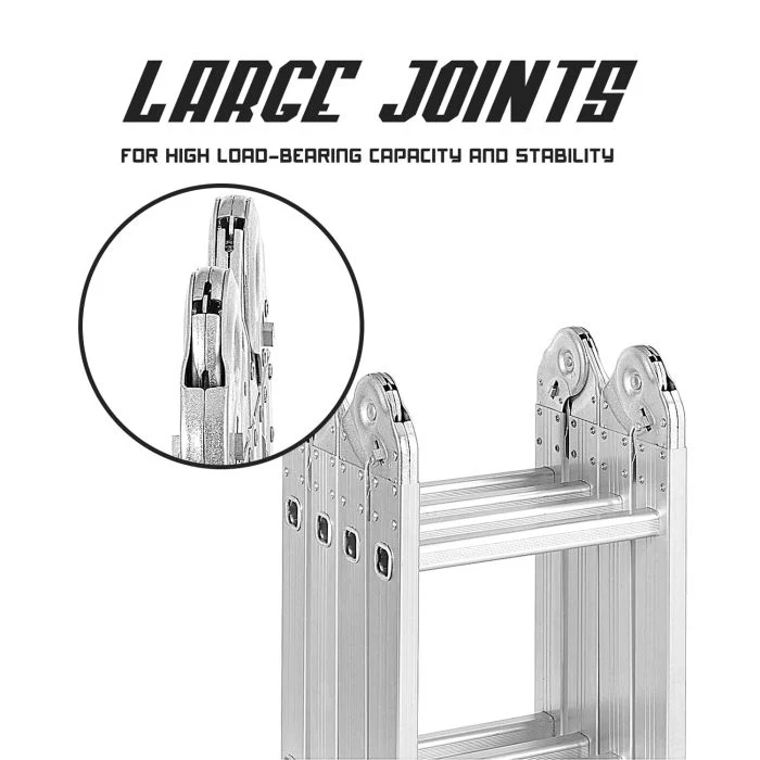 4X4 de aluminio de la escalera plegable multiuso con bisagra de bloqueo de las escaleras de paso