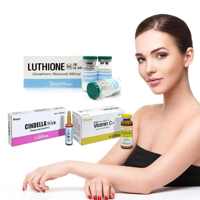 كوريا سينيديلا وايت النشطة حقن Glutathione 600 ملغ البشرة المضادة Oxidant مجموعة تبييض