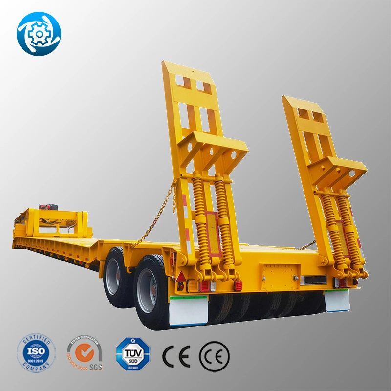 China Manufacturer OEM 30t 40FT 15m 2 Lines 3 Axle Spring/Hydraulic Loader Semi Trailer for Professional Small Frame Tandem Utility Transportation 5% off