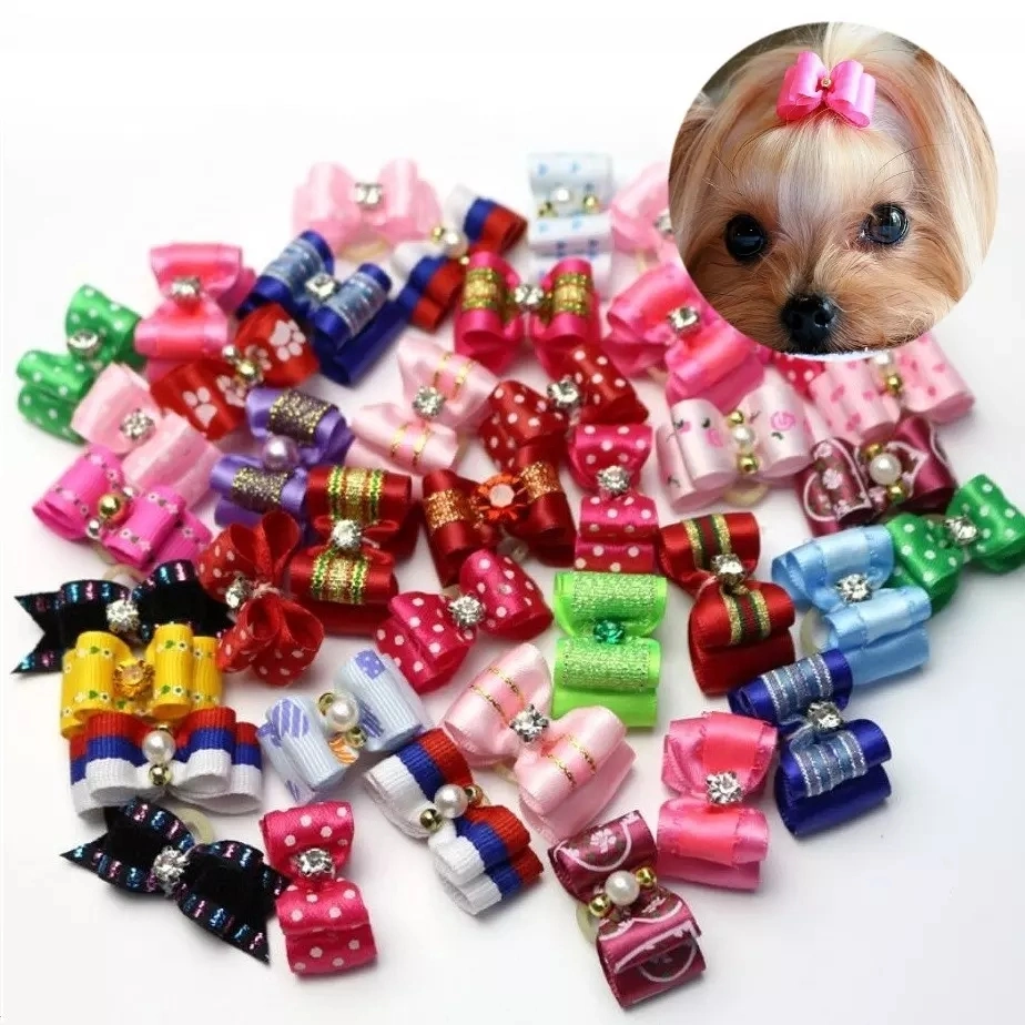 Mix Colors Wholesale/Supplier Pet Grooming Hair Bows Dog Accessories Dog Grooming Bows