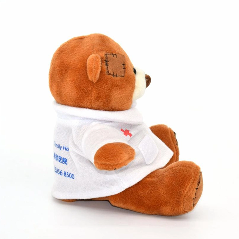 20cm Custom Made Stuffed Animal Patches Plush Mascot Toy Doctor Teddy Bear