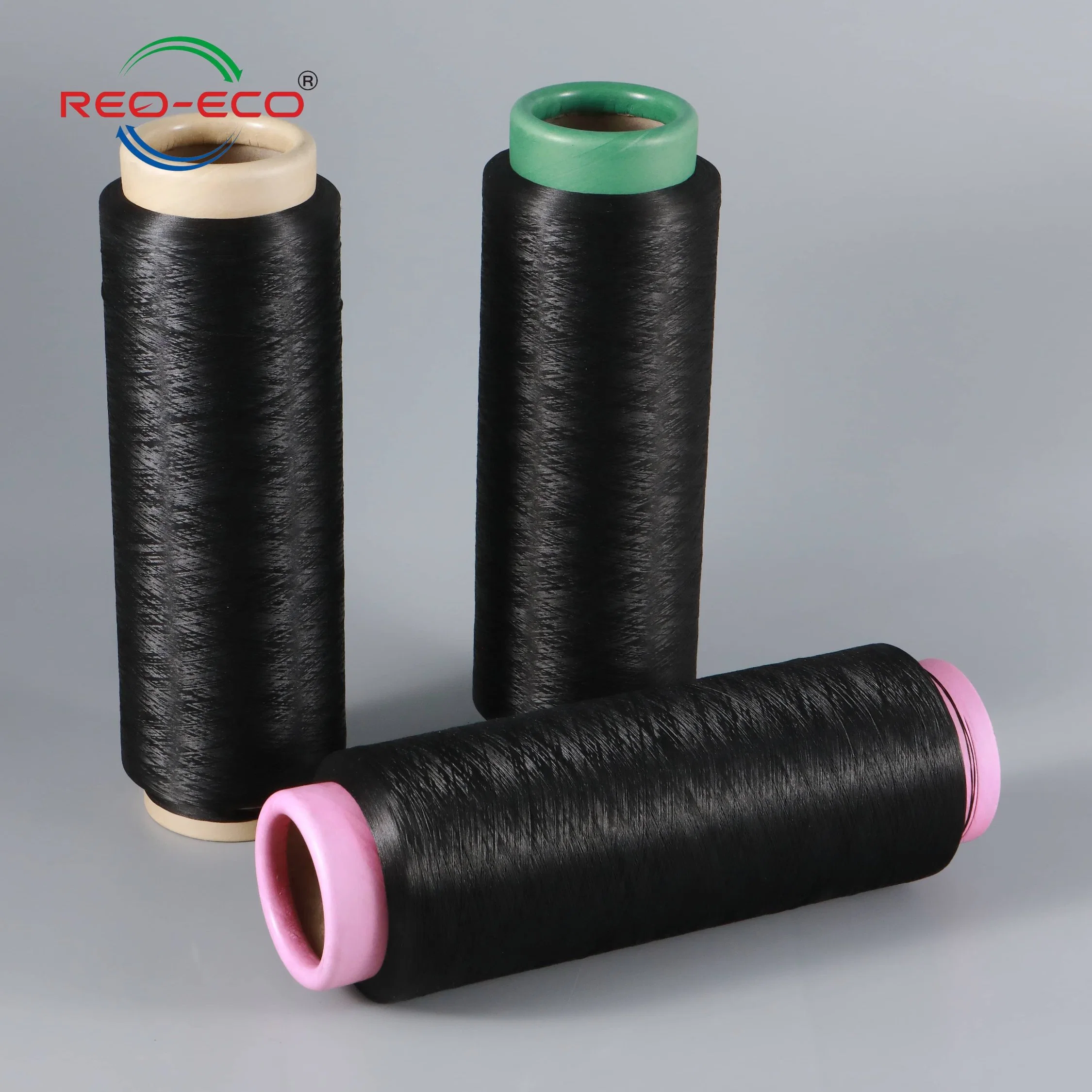 Fils recyclés à chaud 100 % fils de filament en polyester recyclé 150d/144f FDY Reo-Eco Certification GRS Expert en filament super fin