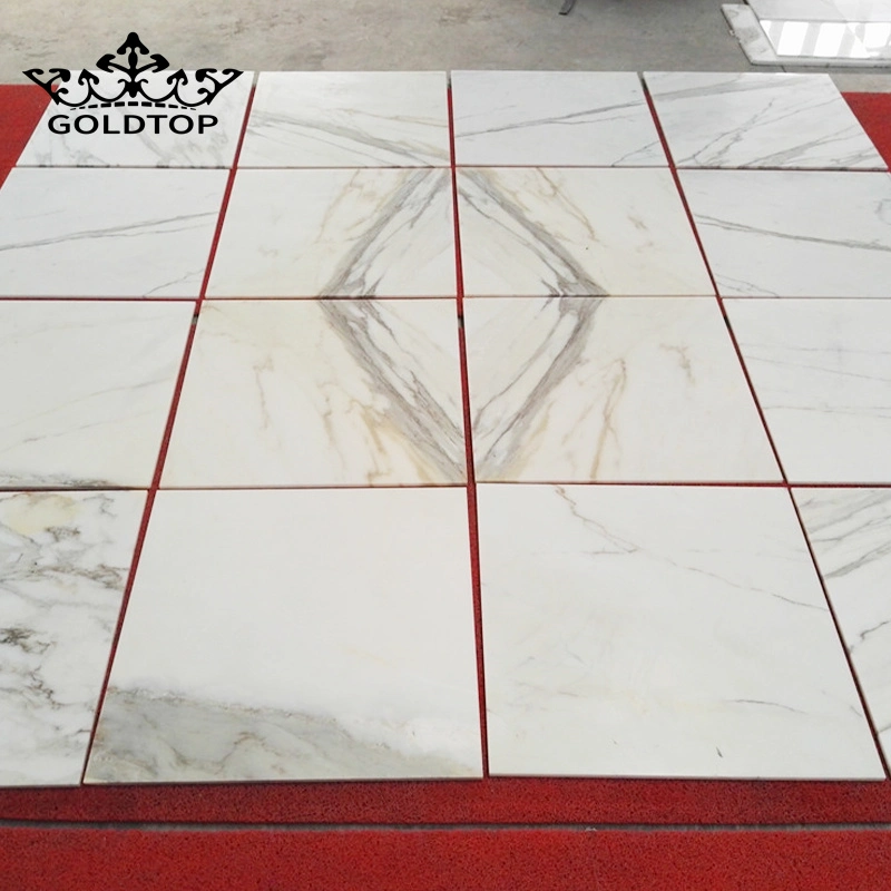 Preço de fábrica Branco Natural/Cinzento/Preto Stone Slays Calacatta Gold Marble countertop Para ladrilhos de piso/azulejos de parede/material de construção com tampo de sanity