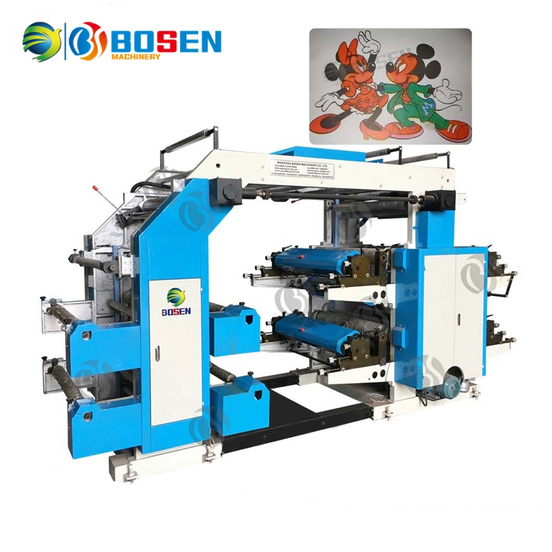 4 Colors Water Based Ink Printing Machine for Paper PE BOPP Film Non Woven Roll Flexo Printing