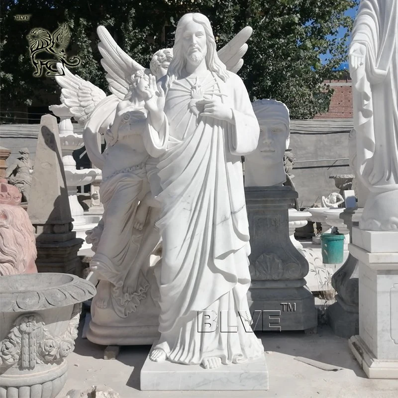 Life Size Outdoor Christian Catholic Church Natural White Marble Mother Virgin Mary Statue Supplier