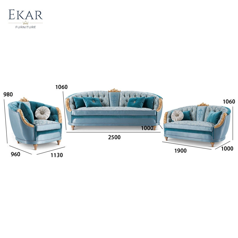 Sofá de sala de estar antigo de luxo em veludo esculpido à mão, conjunto de sofá de móveis clássicos de 6 lugares, conjunto de sofá árabe Majlis.