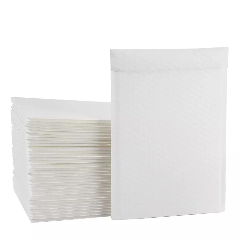 Costom hizo Poly Bubble Mailer Blanco 6X10 pulgadas burbuja amortiguada Sobres