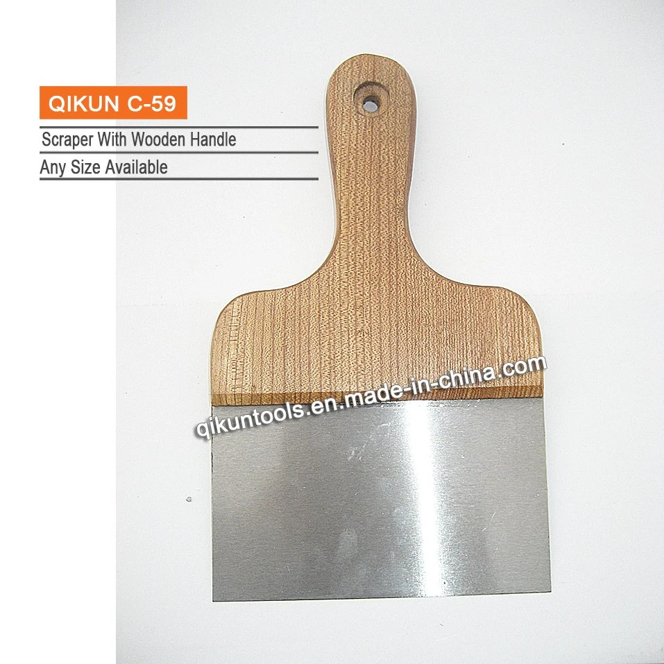 C-59 Construction Decoration Paint Hardware Hand Tools Erasing Knife Scraper with Wooden Handle
