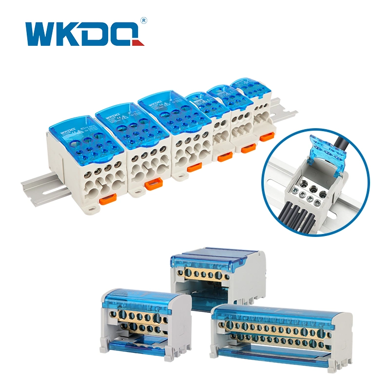 Ukk 160A Screw Wire DIN Rail Mounted Terminal Power Distribution Block