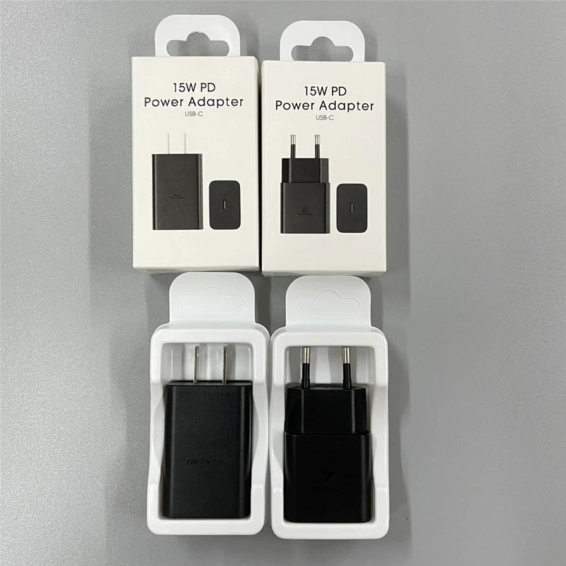 Original T1510 15W Pd Power Adapter for Samsung S23 Ultra Us EU Charger Plug USB-C Wall Charger for Samsung S22 S21