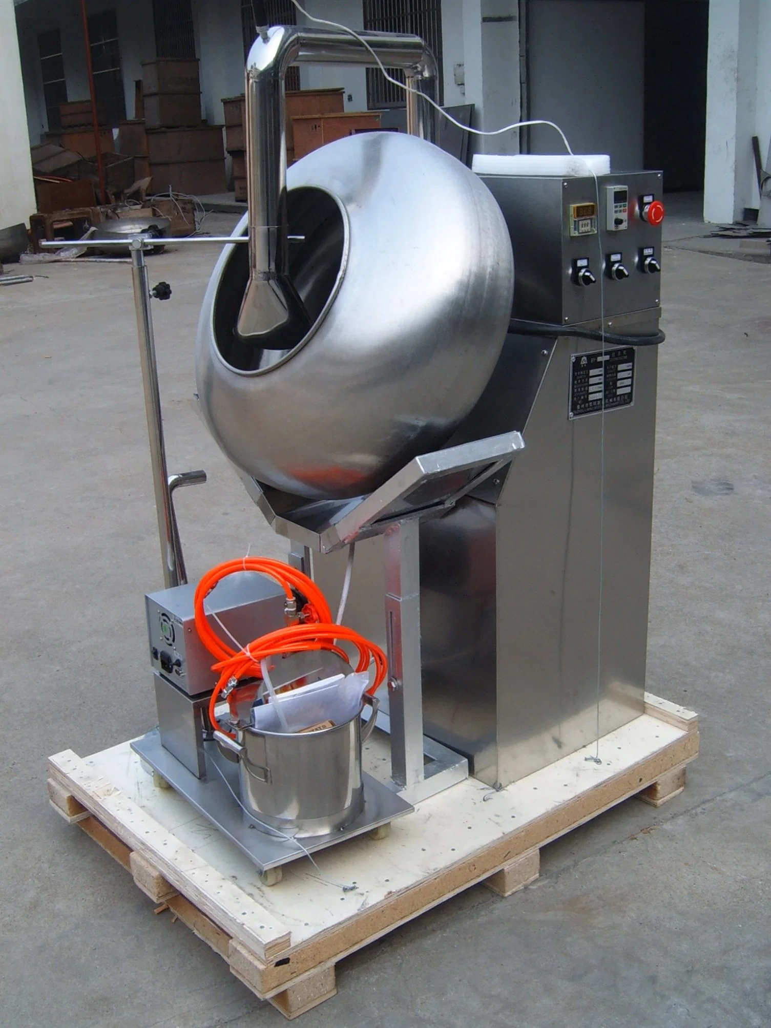 Peanut Almond Chocolate Film Coating Machine