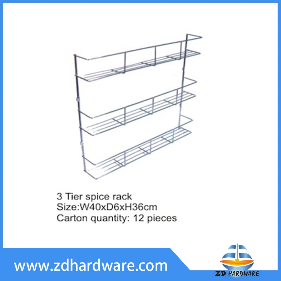 3 Tier Kitchen Spice Rack Wall Mounted Condiment Holder Furniture Hardware Baskets