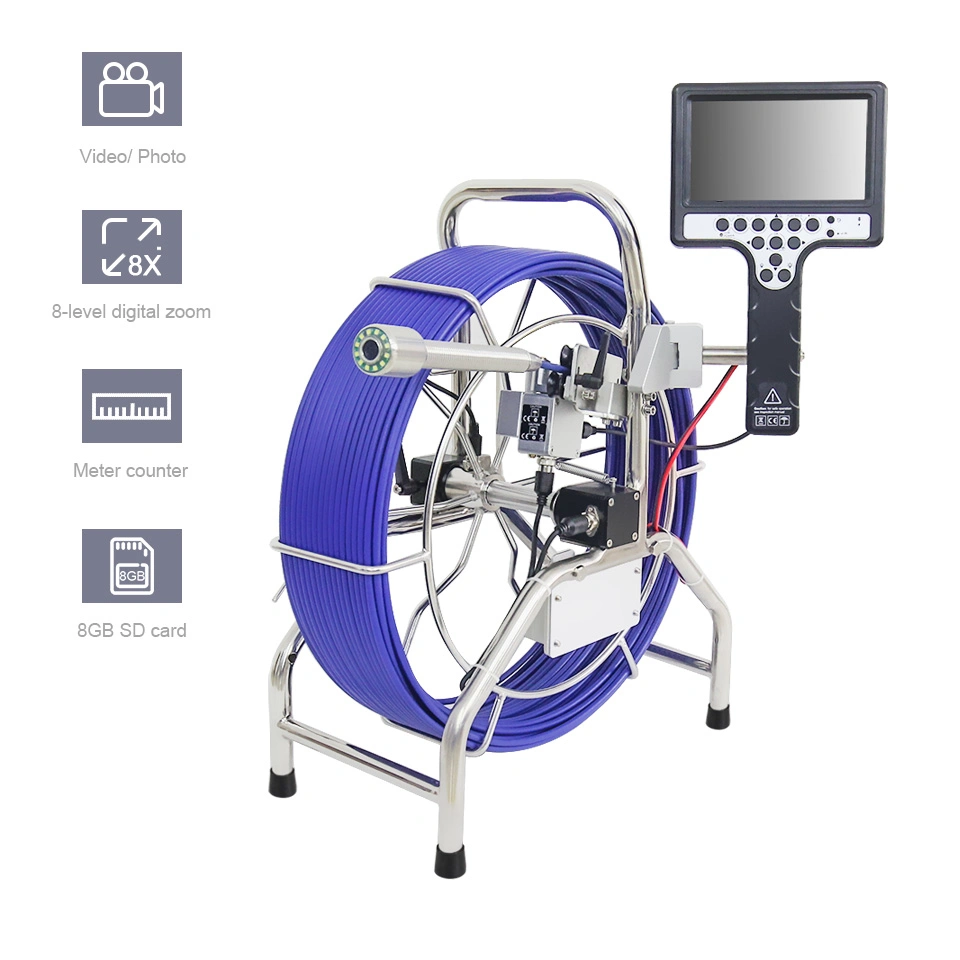 Câmara de inspeção de tubos CCTV de vídeo de drenagem de esgotos HD