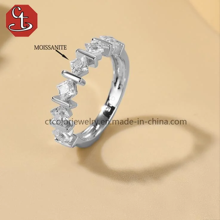 2023 Nuevo Diseño Moissanite anillo Diamante Joyería de Moda