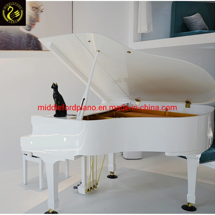 Middleford (GP-152W) White 152 Grand Piano with Free Adjustable Bench