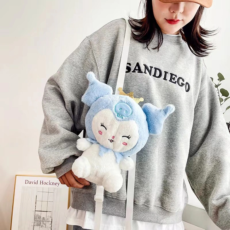 Ruunjoy Kawaii Sanrio Plush Backpack Kuromi Plushie Bag Stuffed Animals Bags Stuffed Backpacks for Girl