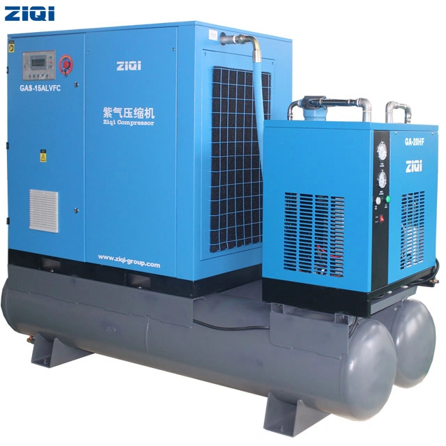 Single Stage High Effective Low Cost Star-Delta Starting Belt Driving Electric Type Stationary Combined Air Compressor Machine