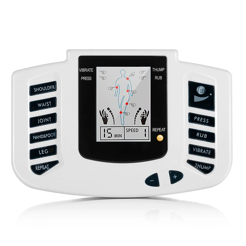 Electric Pulse Muscle Stimulator 6 Modes Digital Acupuncture EMS Therapy Device Electronic Pulse Massager Tens Massager Kit Dual Channel Tens Body Massager