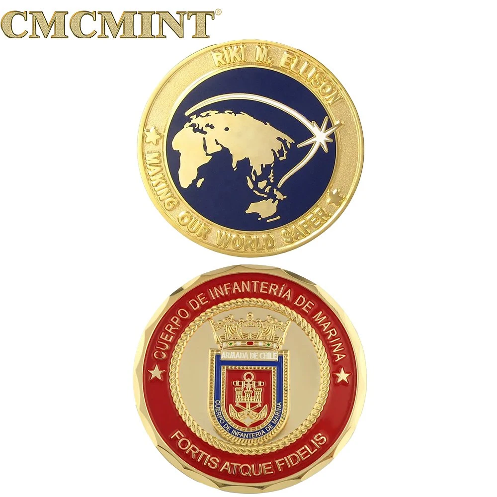 Fábrica China Commemorativo Metal Oro Moneda a medida Souvenir Plateado de oro Moneda