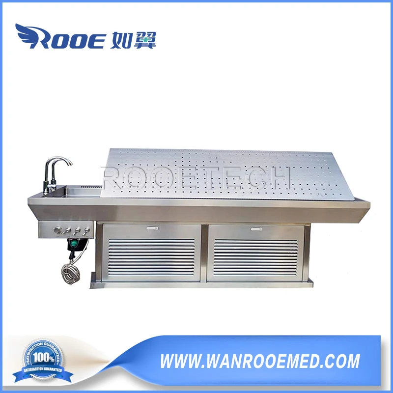 Ga2003c Funeral Luxury Stainless Steel Ventilated Forensic Dissection Embalming Dissecting Table with Exhaust Air System