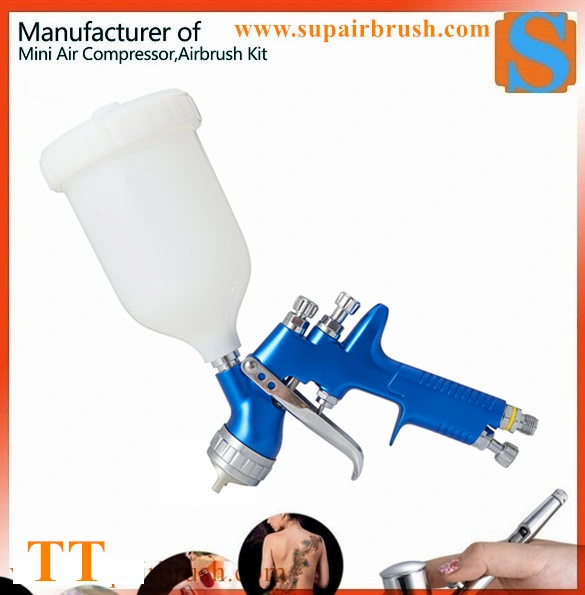 TT Paint Spray Gun 1,3mm Auto Blech-Finish Möbel Pneumatisches Werkzeug Leather 600ml