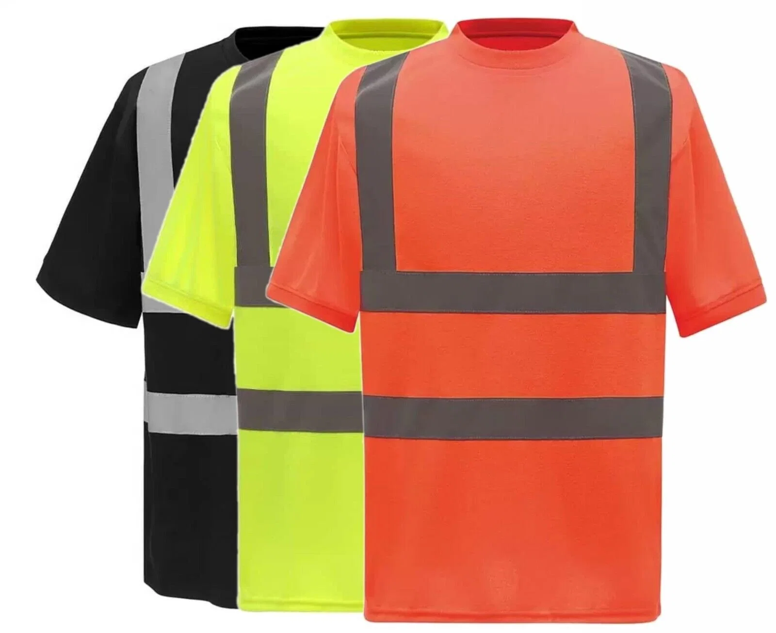 Custom Made High Quality Reflective Hi Vis Safety Workwear Uniform Neon Polo Work Shirt