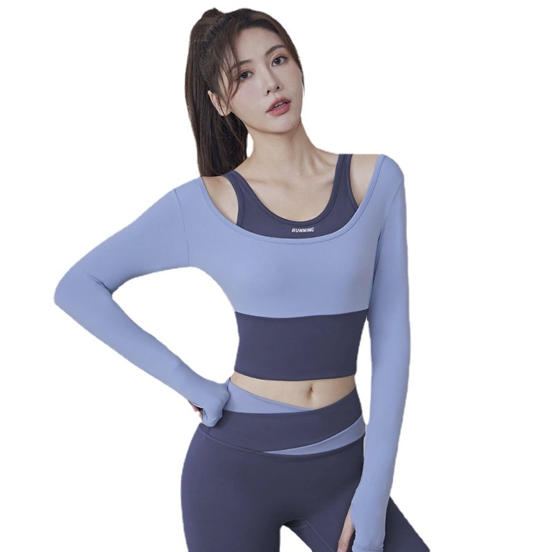 Women's Quick-Dry Running Tight-Fitting Two-Piece Sports Top Suit