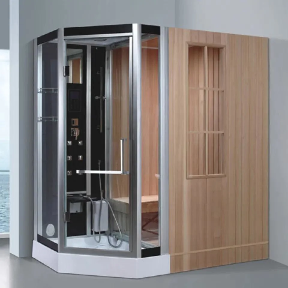 Steam and Sauna Combined in India/ Shower Sauna Combination/ Glass Dry and Wet Sauna