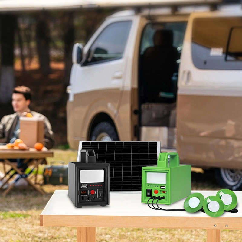 Solarthon Camping haute qualité portable Générateur solaire inverseur d'énergie hybride Système d'énergie solaire 60 W pour la maison