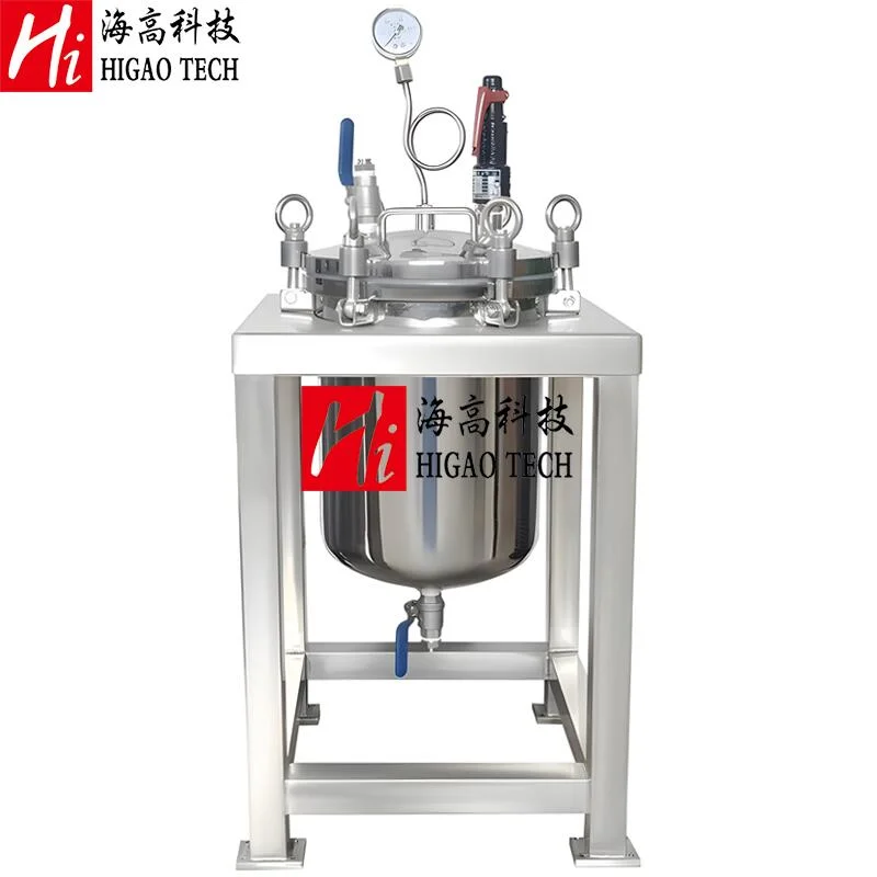 300L 500L Factory Price Ss Pneumatic Mixing Tanks Liquid Shampoo Lotion Cream Oil Storage Tank