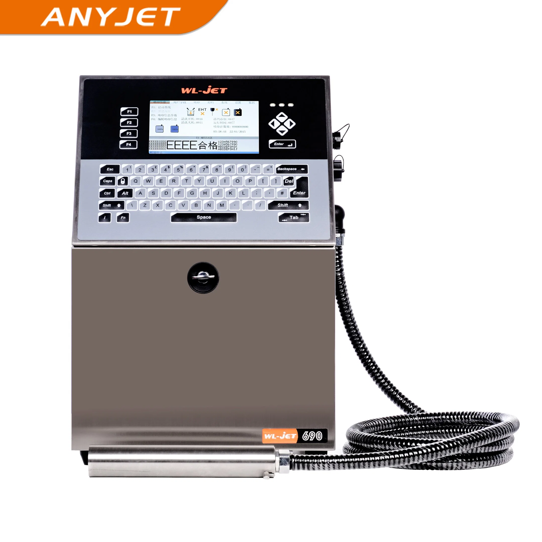 Automatic Industrial Online Date Coding Continuous Expiry Date Cij Inkjet Printer W690