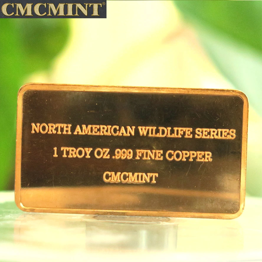 Copper Crafts 1 Oz 999 Fine Copper Wolf Bullion Bars