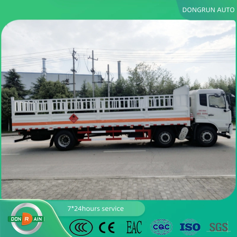 6X2 Multi Funtion LPG/Liquefied/Acetylene/Mathane/Flammable/Petroleum/Compressed Carbon Aioxide/Air/Nitrogen/Oxygen/Gas Cylinder Transport Truck