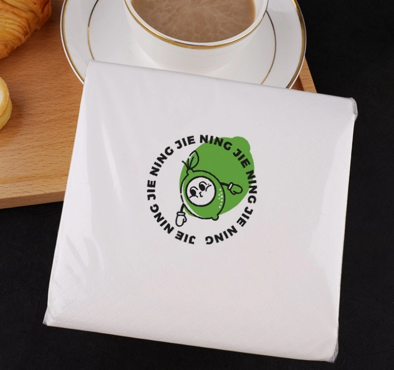 Single Double Color Logo Bedruckte Serviette Commercial Tissue Paper Takeout Hotel Restaurant Papierserviers