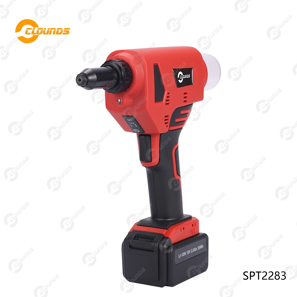 Spt2283 Electric Fasterner Rivet Brushless Motor Li-ion Battery Riveting Tool Cordless Blind Riveter Tools