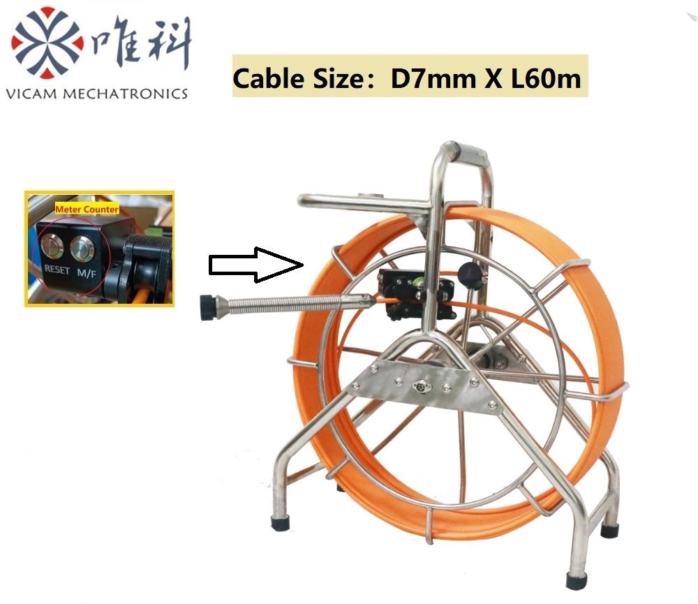 45mm Dual-Len Rohrinspektion Endoskopkamera 60m 8inch HD Bildschirm