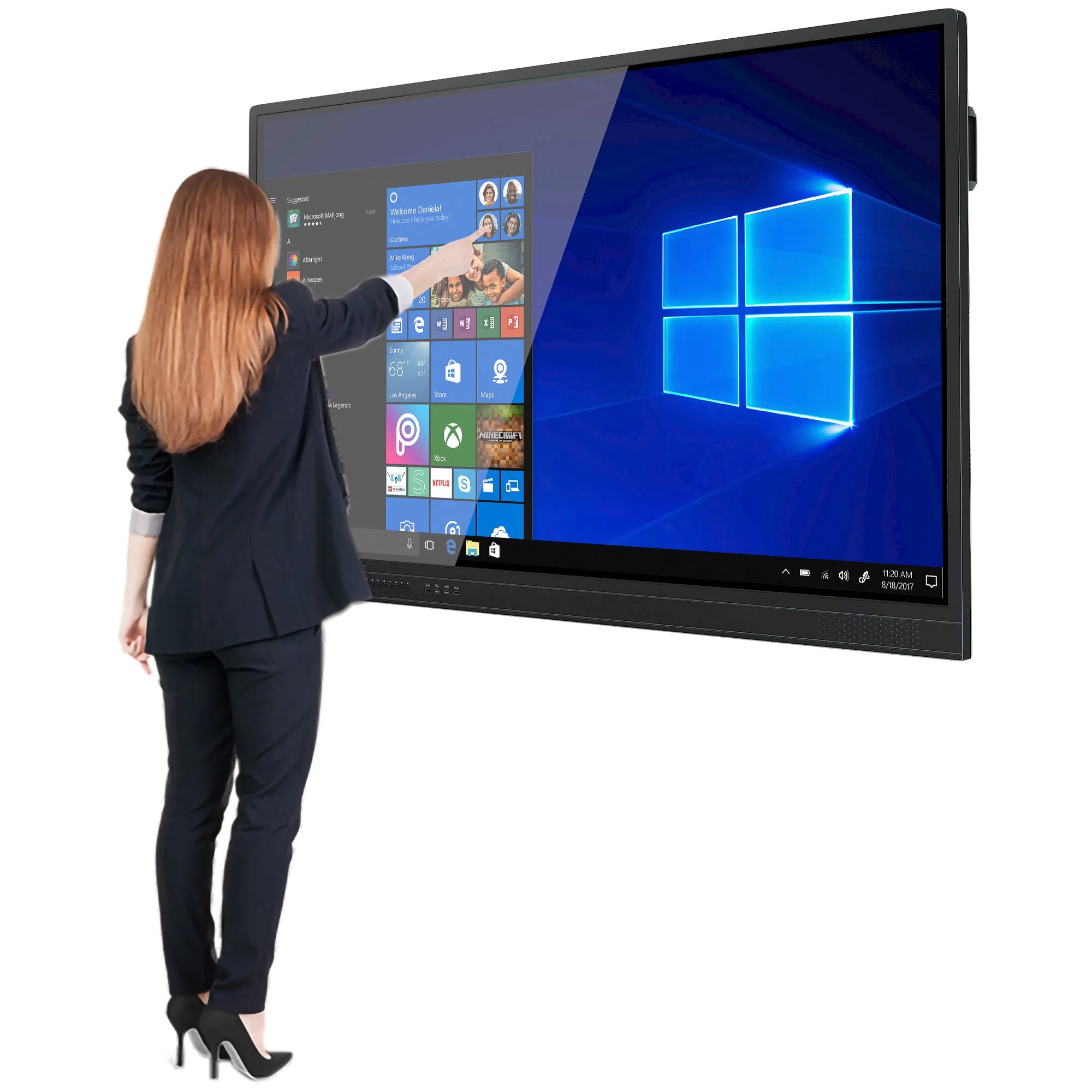 Schulungs-Ausrüstung Android8,0 Infrarot Interaktive Whiteboard 75" Smart Board mit Alles in einem PC