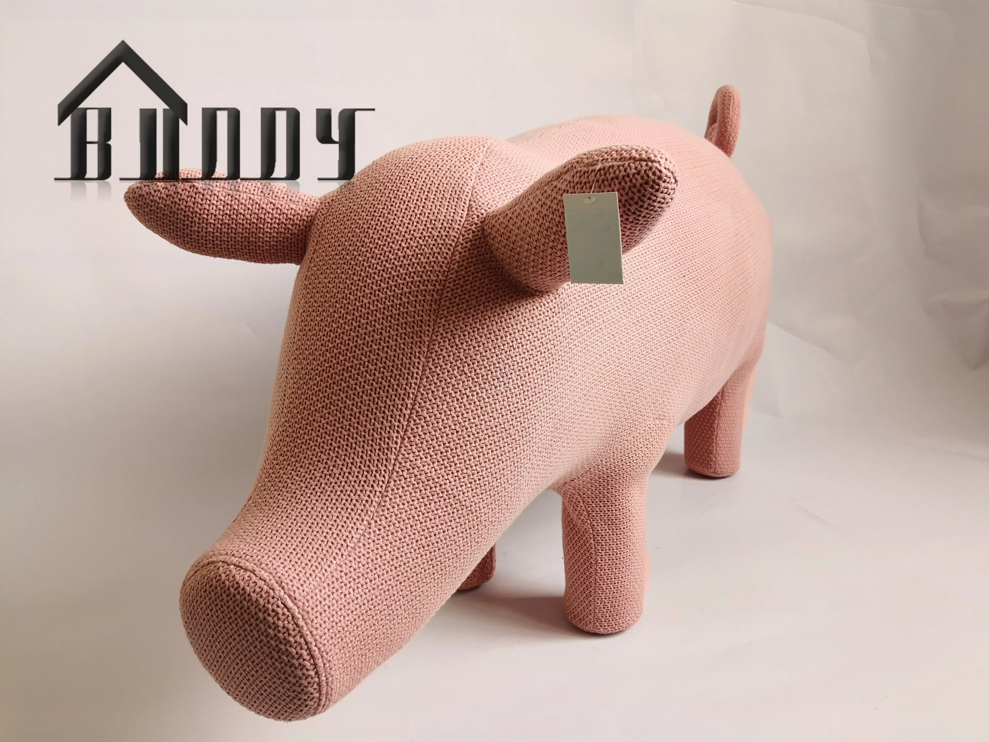 3D Carton Pig Animal Design Stool Living Room Stool & Riding on Furniture Toy Wooden Stool Animal Design Kid's Toy Household Cute Furniture Stool