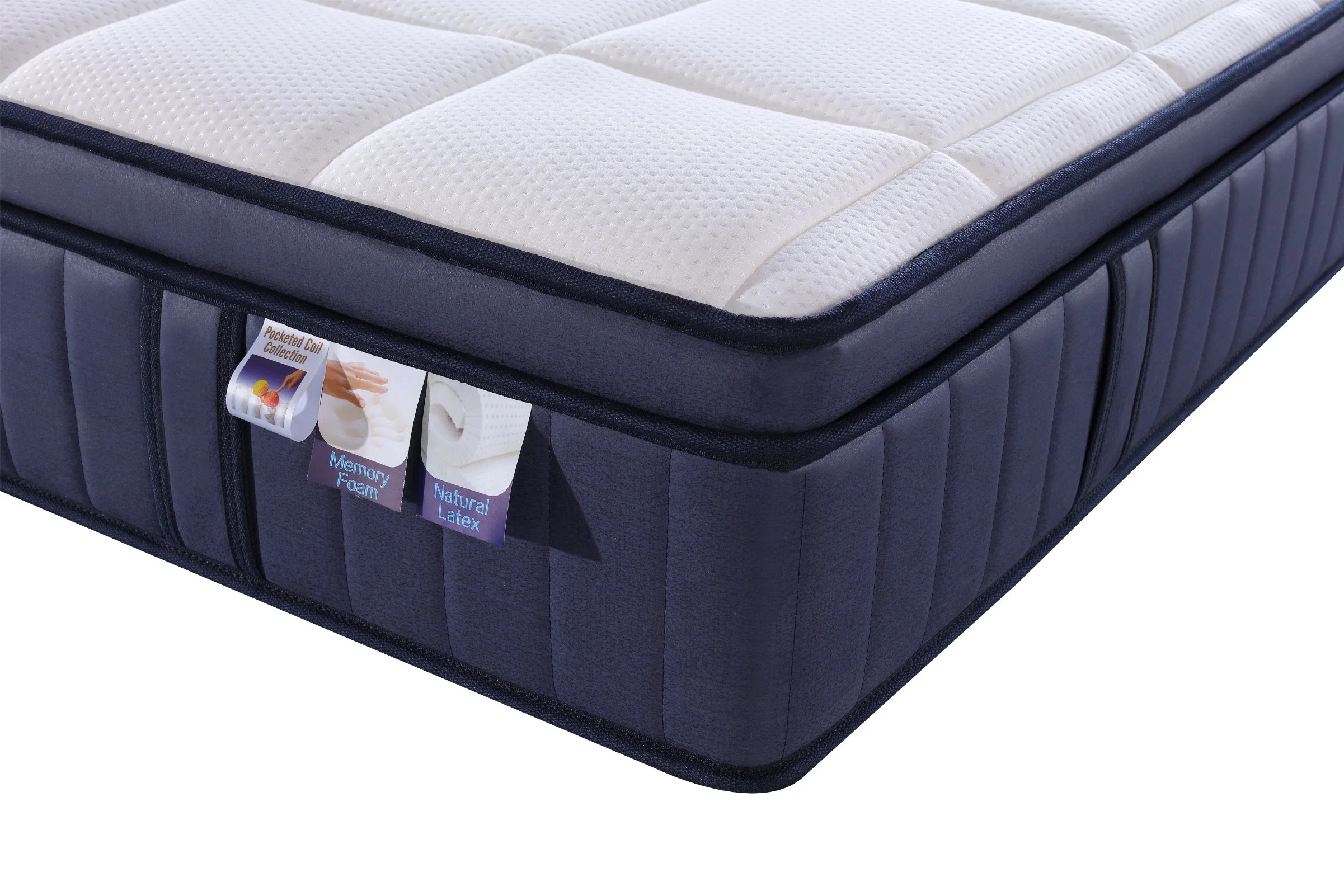 Schaumstoffbox 5 Zonen Taschenfedermatratze Latex Memory Foam Kingsize-Bett in einer Box