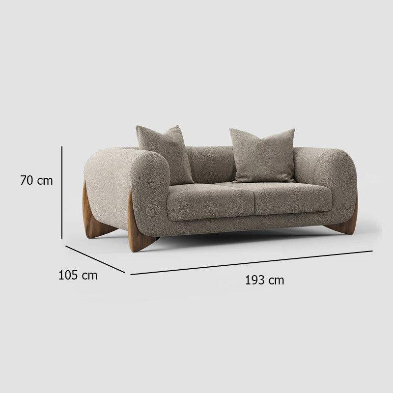 Komfortable Dreisitzer Sofa-Couch Möbel Wohnzimmer Stoff Sofa Setzen