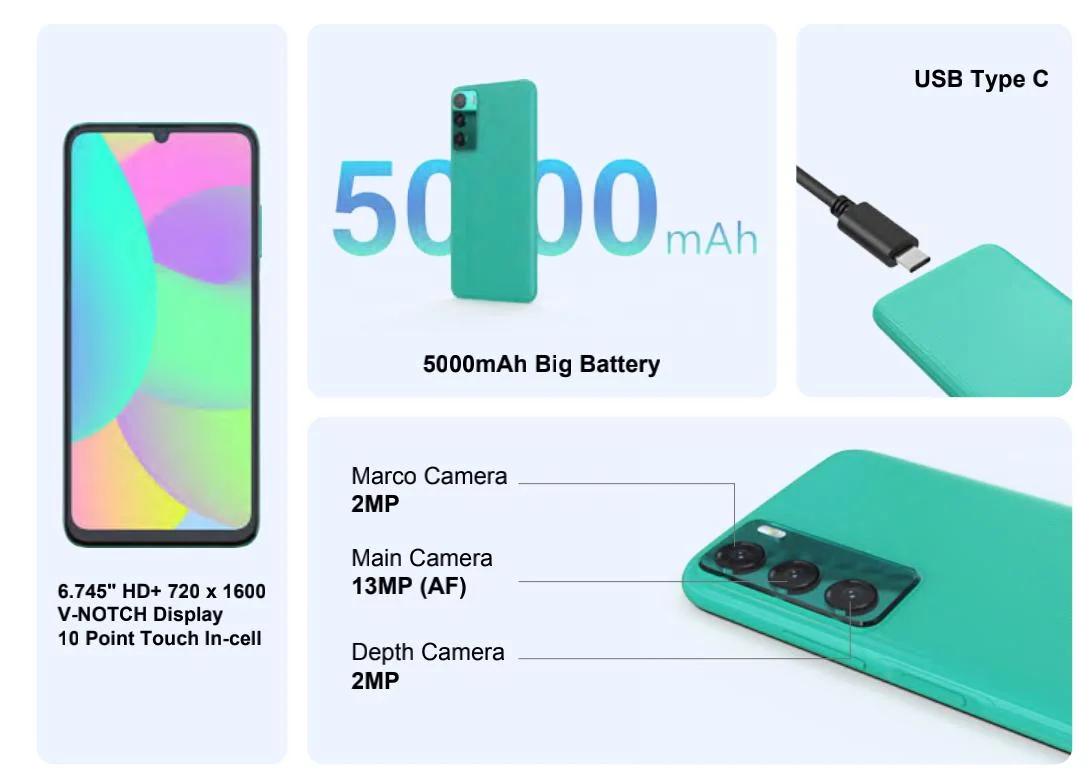 الهواتف الهواتف المحمولة Android 50MP شعار مخصص لبصمة الإصبع مثبت على جانب الكاميرا الهاتف الذكي Linux 4G الهاتف الذكي