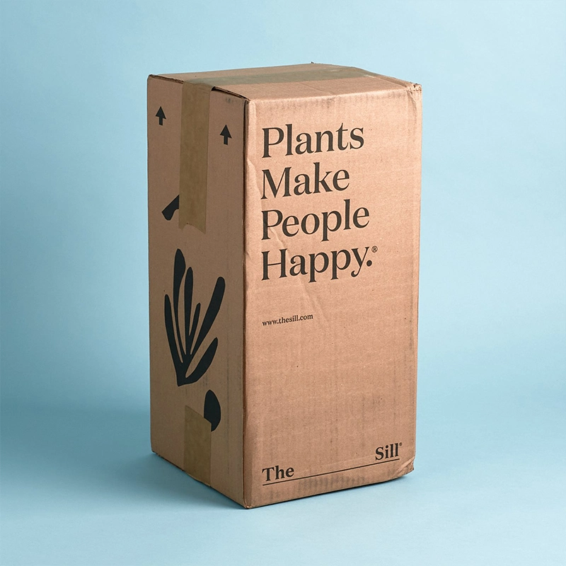 Custom Plant Shipping Packaging Boxes Potted Live Natural Plant Corrugated Packaging